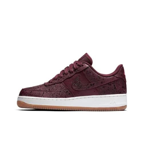 Nike Air Force 1 Skateboard Shoes Women's Low-Top Deep Burgundy