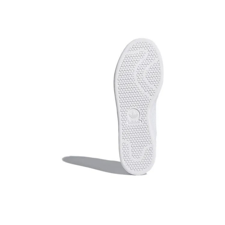Adidas Stan Smith Primeknit Triple White Leather Heel-5