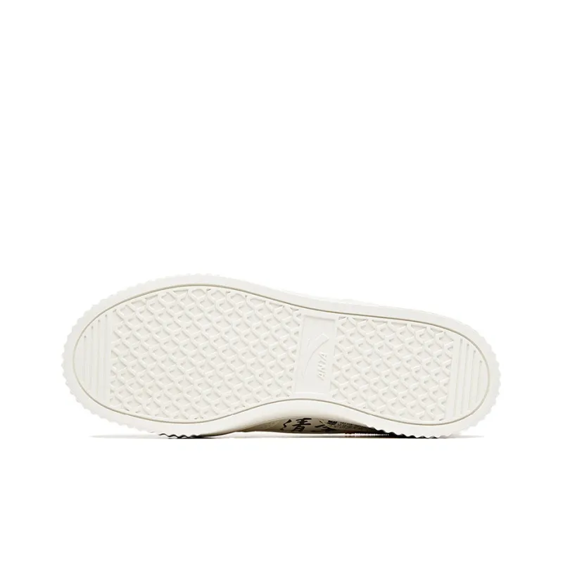 Anta Slip Resistant Cushioning Wear Resistant Lightweight Low Top Skateboard Shoes Women's White Gray-1