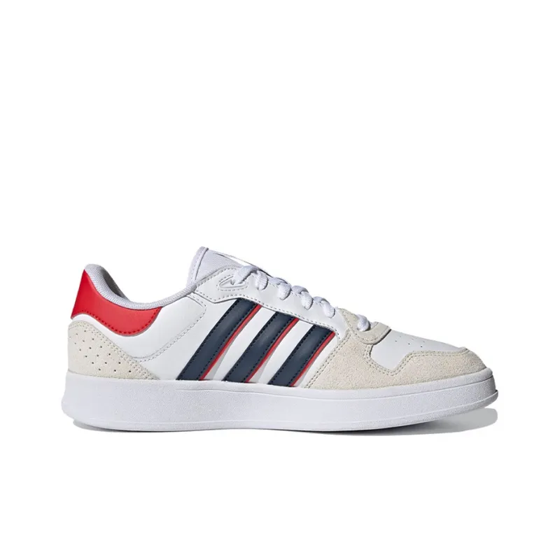 Adidas Neo Breaknet Plus Low Top Skateboard Shoes Men's White Gray Red-1