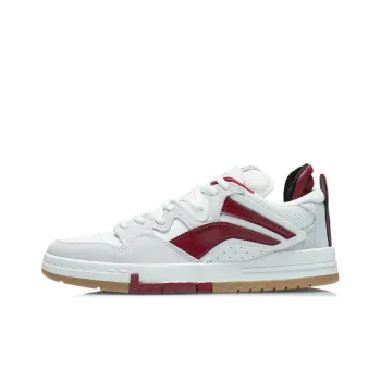 LiNing Wei Wu PRO Anti Slip Wear Resistant Low Top Skateboard Shoes Women's White Gray Red