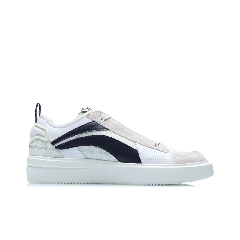 LiNing Form G God Slip Resistant Lightweight Balance Wear Resistant Breathable Low Top Skateboard Shoes Men's White-1