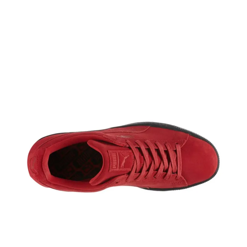 PUMA Suede Black Sole Coverage Slip-Resistant Cushioning Support Low-Top Skateboard Shoes Men's Red-3