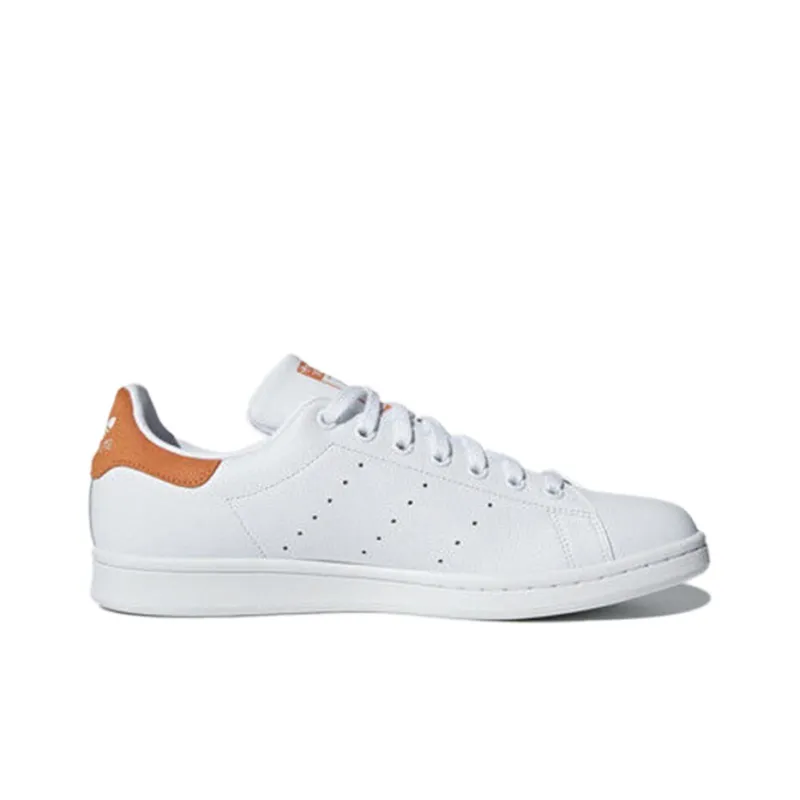 Adidas Originals STAN SMITH Non-slip Lightweight Low-Top Skateboard Shoes Women's White Orange-1