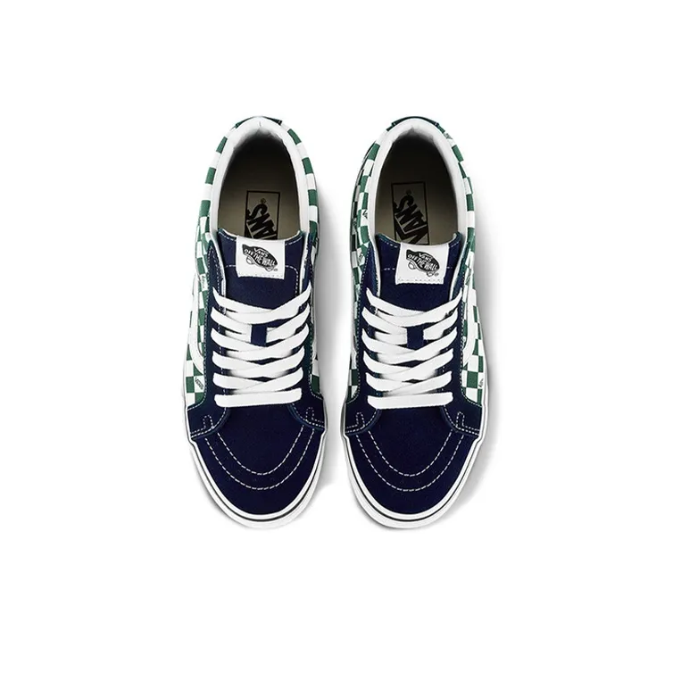 Vans Sk8 mid Checkerboard Green/White-2