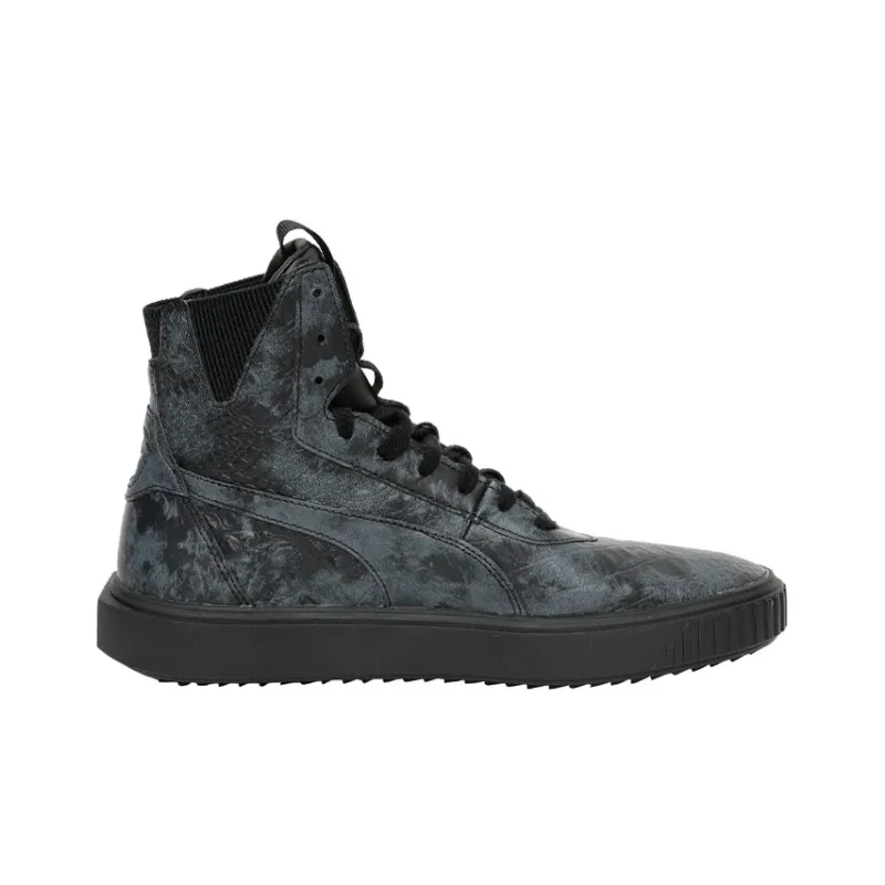 PUMA Breaker Mid Coverage Wear-Resistant High-Top Skateboard Shoes Women's Black-1