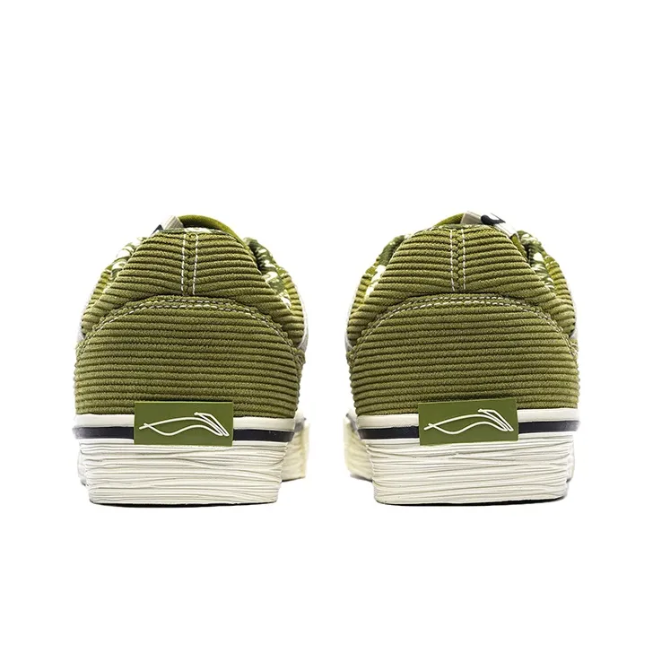 Steven Harrington x LiNing Anti Slip And Wear Resistant Lightweight Low Top Skateboard Shoes Women's Pine Needle Green-3