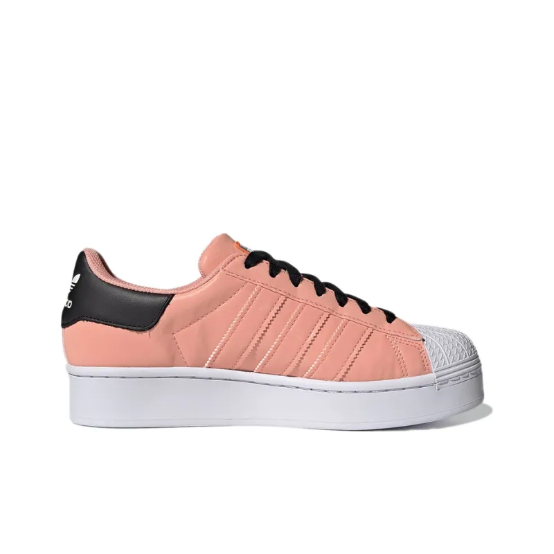 Adidas Originals Superstar Series Skateboard Shoes Women's Low Top Pink Orange-1
