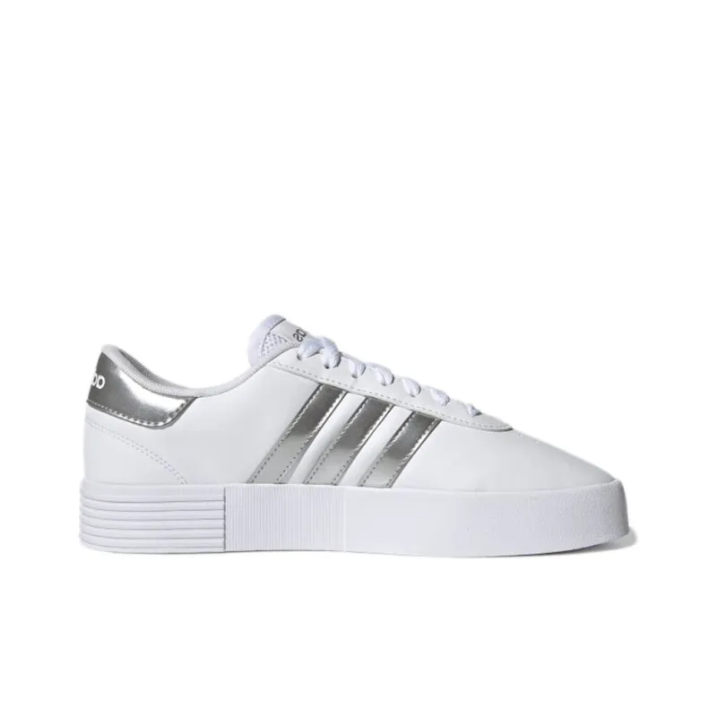 Adidas Neo Court Bold Abrasion Resistant Low Top Skateboard Shoes Women's Bright White-1