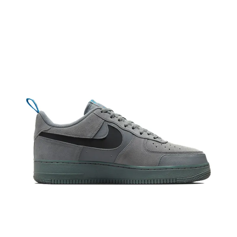 Nike Air Force 1 Low Cut Out Swoosh Grey-1