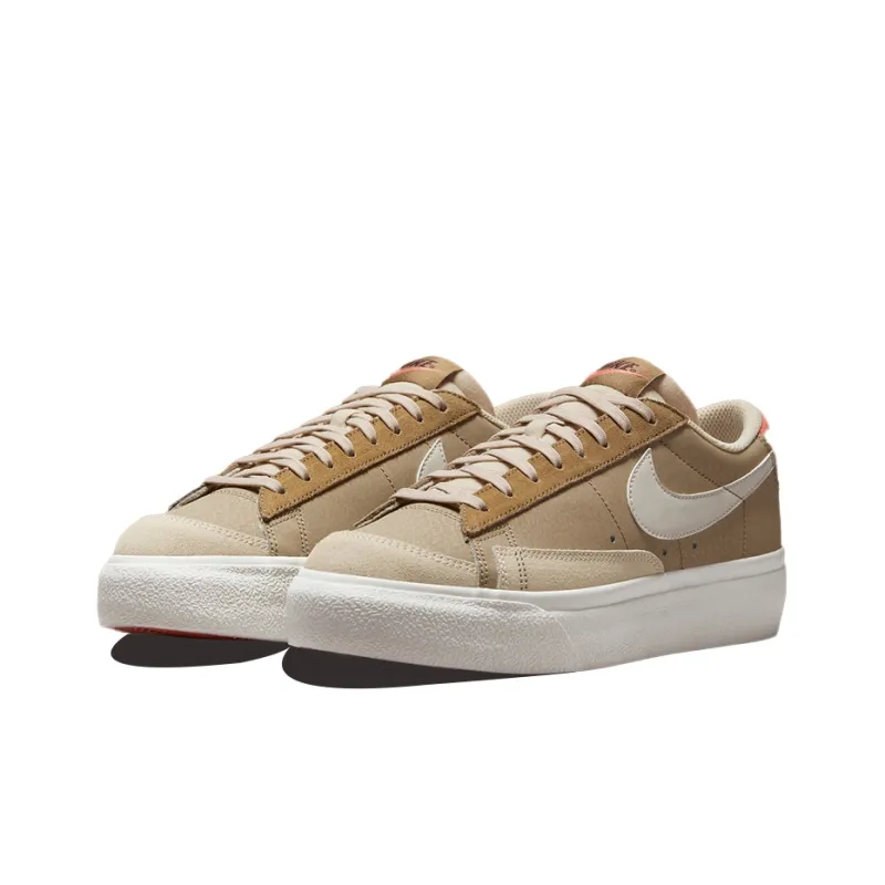 Nike Blazer Low Platform 'Brown White Red' Women's-2