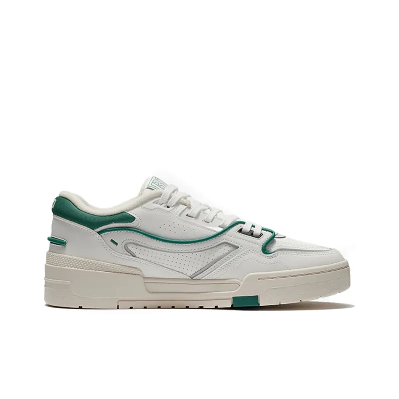 LiNing 001 BTC BTC Slip-Resistant Cushioning Wear-Resistant Low-Top Skateboard Shoes White Green #Gift Recommendation-1
