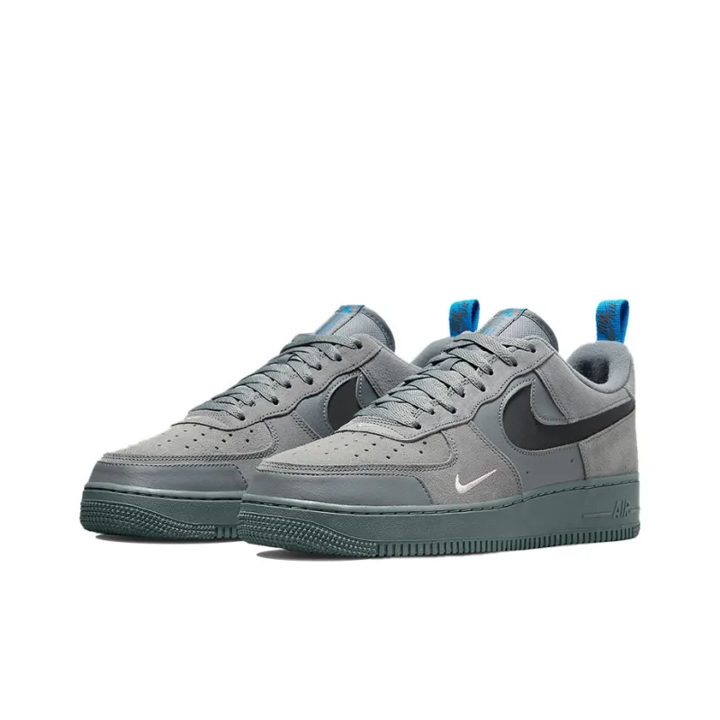 Nike Air Force 1 Low Cut Out Swoosh Grey-2