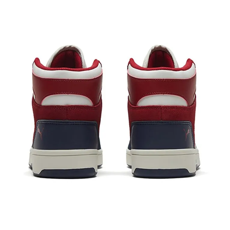 PUMA Rebound Sd Dark Blue/White/Red Mid Casual Board Shoes-4