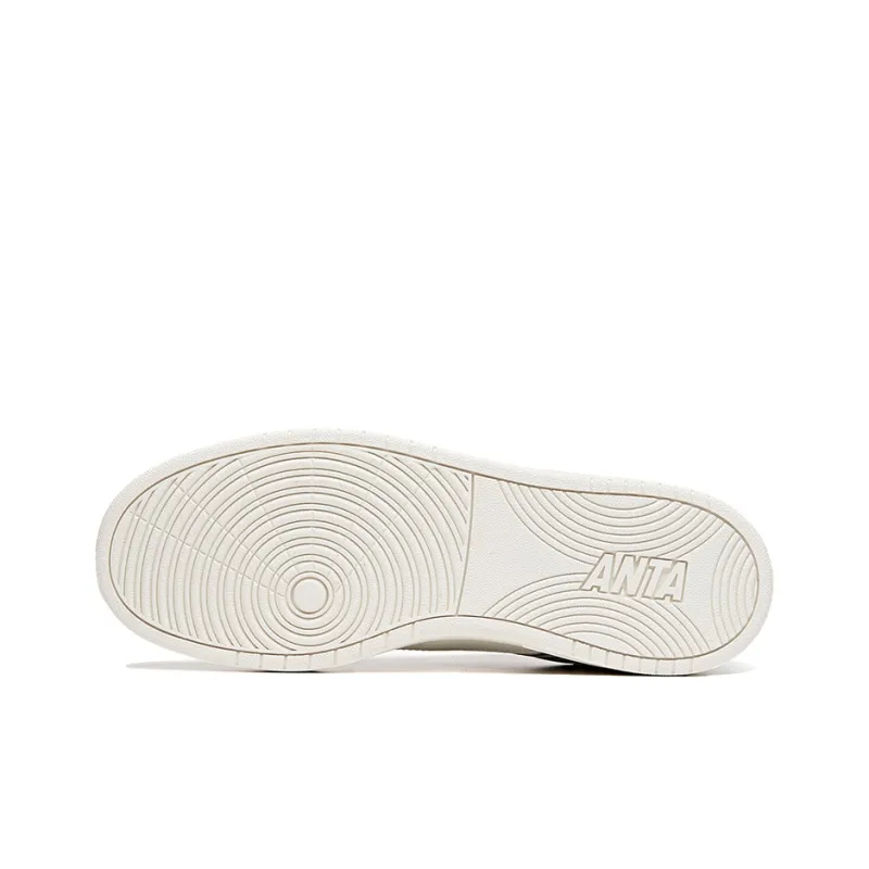 ANTA Skateboard Shoes Men Low Top Ivory White/Shade 1 Gray/Black-4