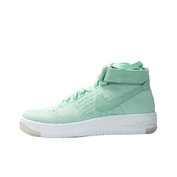Nike Air Force 1 Flyknit Slip-Resistant Lightweight Wear-Resistant Mid-Top Skateboard Shoes Women's Light Green