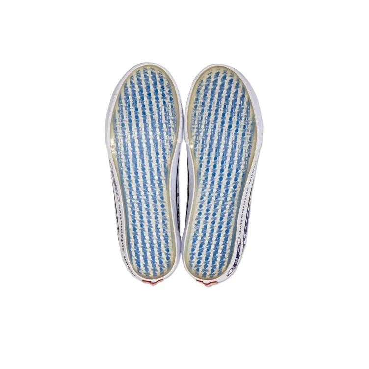 Mooneyes x Vans Old Skool Abrasion Resistant Shock Absorbers Low Top Skateboard Shoes Unisex Blue White-4