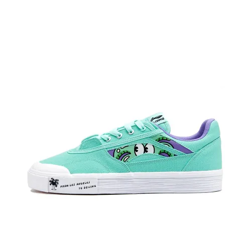 Steven Harrington X LINING Skateboard Shoes Women's Low-Top Green