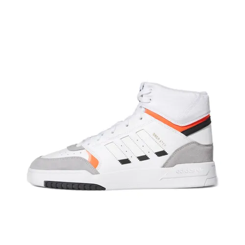 Adidas Originals Drop Step Skateboard Shoes Unisex High-Top White/Orange