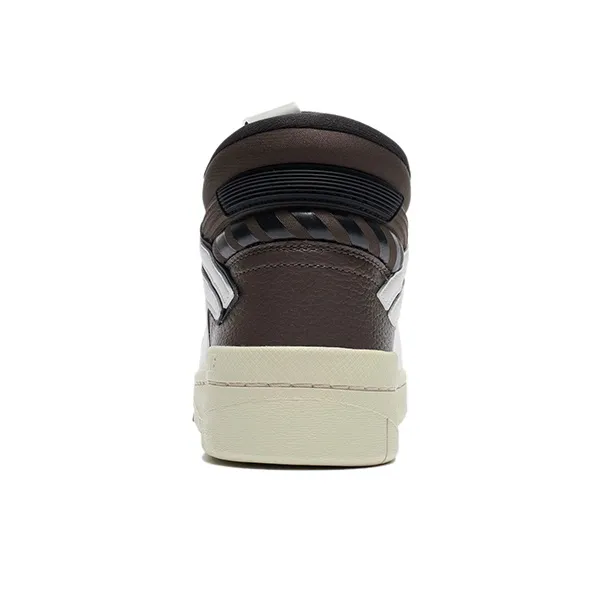 LiNing Wave Superwave Mid Wear-Resistant Slip-Resistant Cushioning Mid-Top Skateboard Shoes Brown Black And White-3