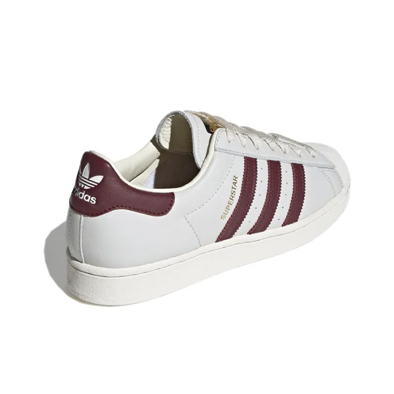 Adidas Superstar Off White Maroon-3