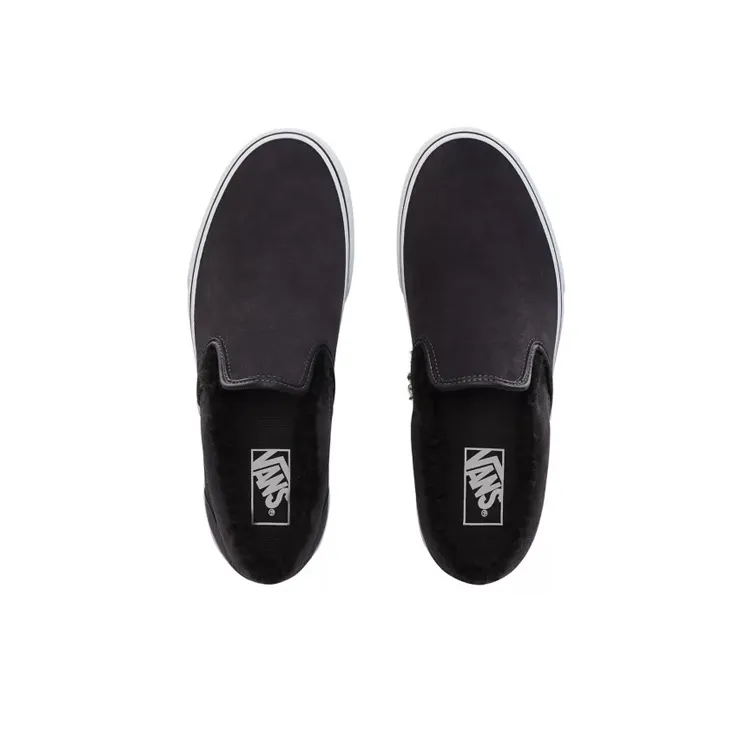 Vans Suede Sherpa Classic Slip on Suede Sherpa Black/White-3