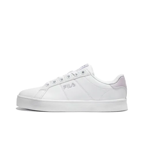 FILA Court Deluxe Skateboard Shoes Unisex Low-Top White/Purple