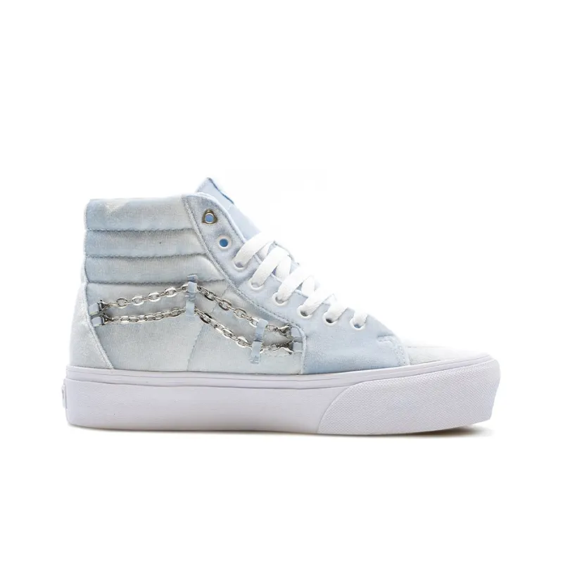 Vans Sk8 Hi Platform 2.0 Chain Velvet Ballad Blue Women's-1