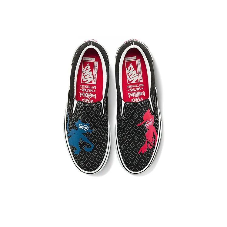 Vans Classic Slip On Krooked By Natas For Ray Black-2