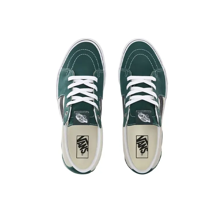 Vans Leather SK8 Low 'Green White Black'-3