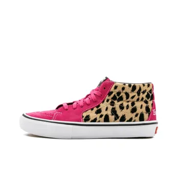 Vans Sk8 Mid Supreme Velvet Leopard Magenta