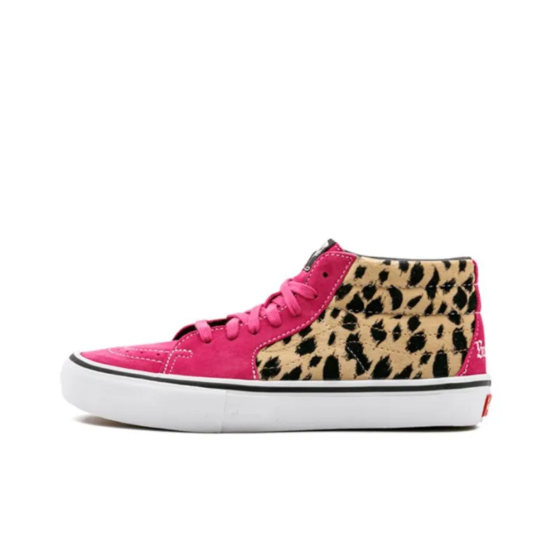 Vans Sk8 Mid Supreme Velvet Leopard Magenta-0