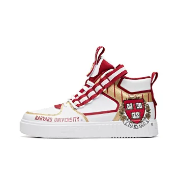 Anta Harvard Collection Life High Top Skateboard Shoes Men's White Red