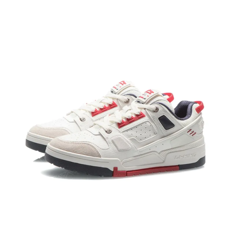 LiNing Journey Non slip Lightweight Low Top Skateboard Shoes Men's Mist White-2