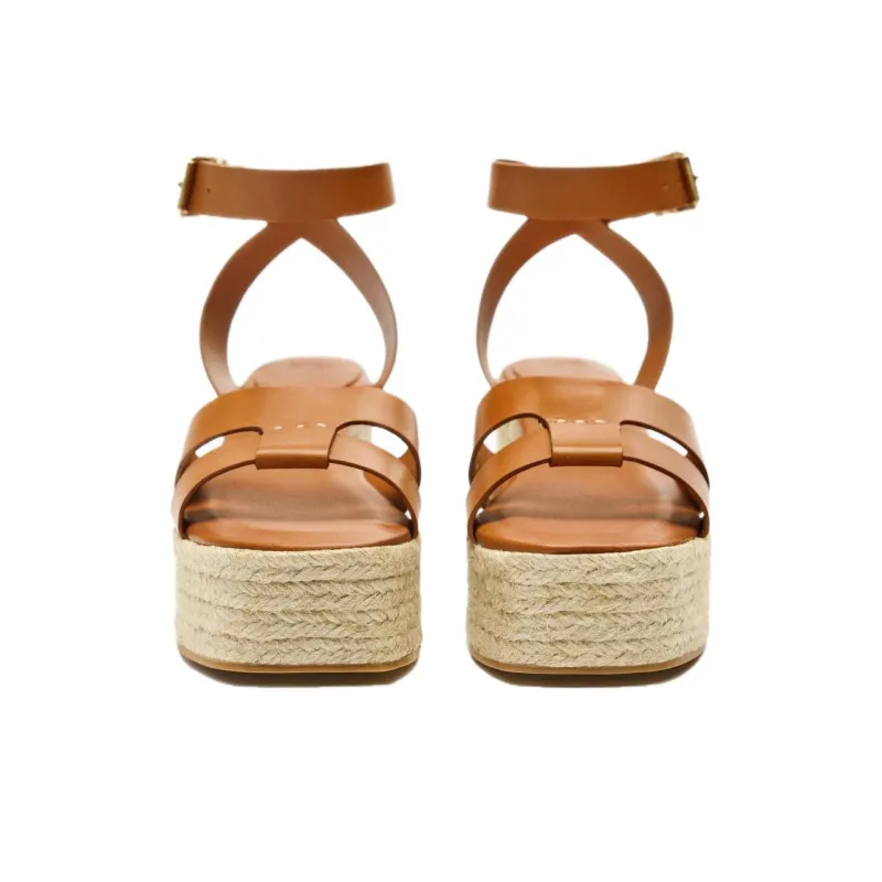 ZARA Strap Sandals Women's Brown-3