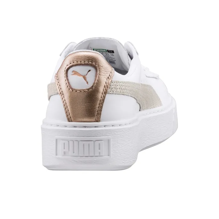 PUMA Basket Platform Euphoria Rg 'White Gray Gold' Women's-2