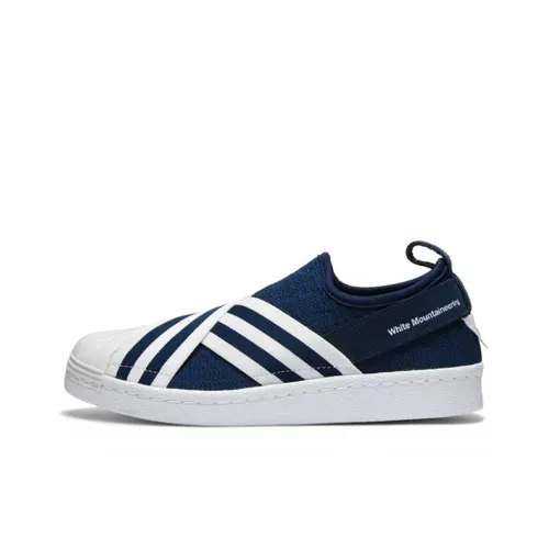 White Mountaineering X Adidas Originals Superstar Skateboard Shoes Unisex Low-Top Blue/White