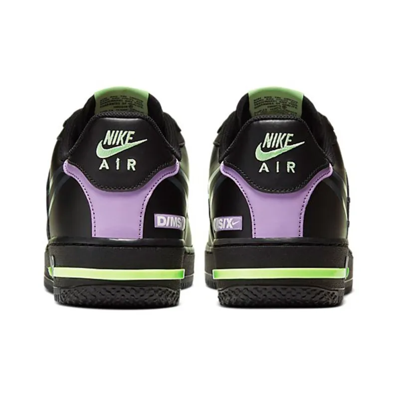 Nike Air Force 1 React Black Violet Star Barely Volt-4
