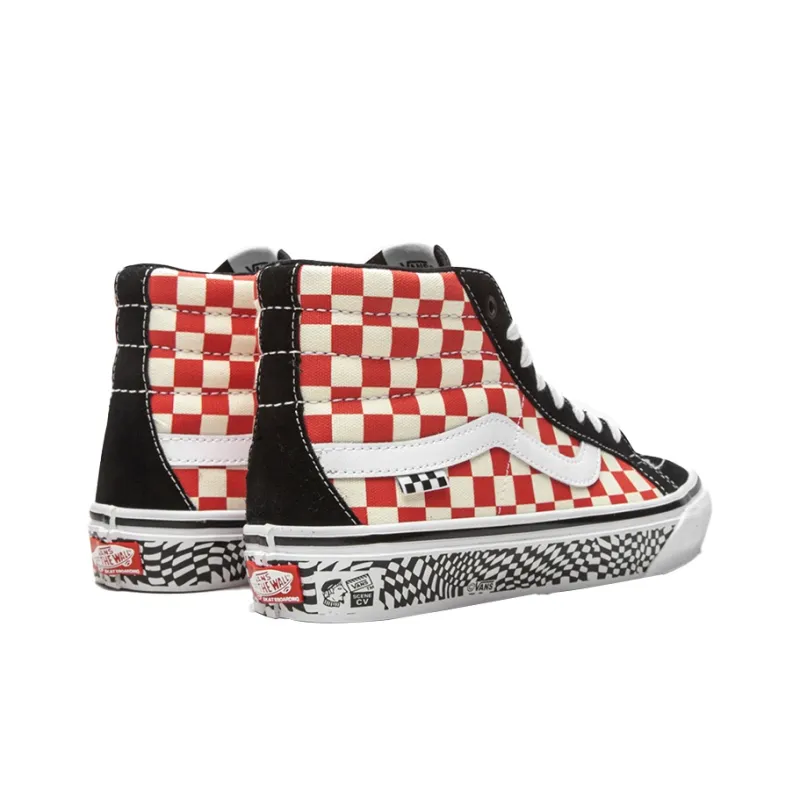Sk8 Skate Vans Hi Reissue 'Grosso 84 Red Checkerboard'-4