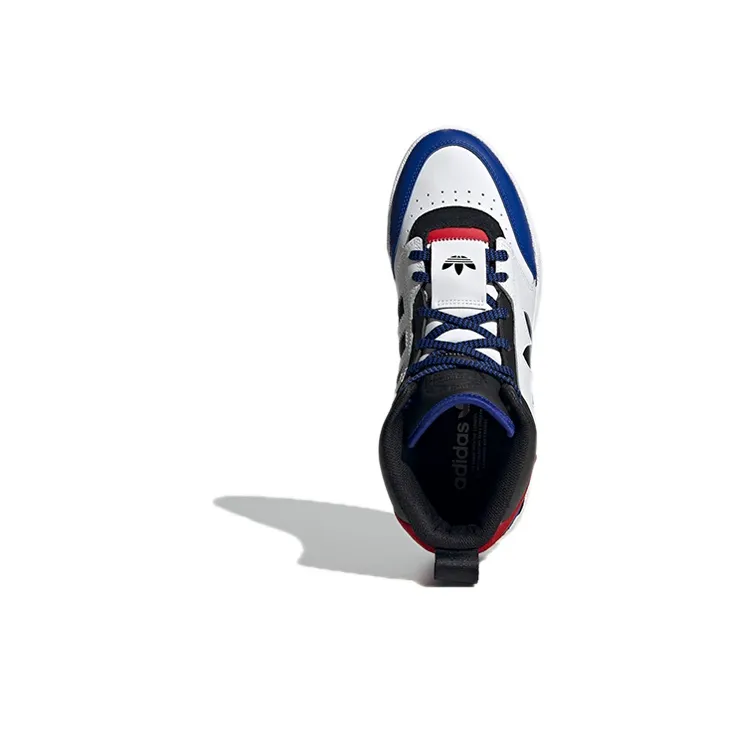 Adidas Originals Drop Step Mid Top Sneakers White/Black/Blue-4