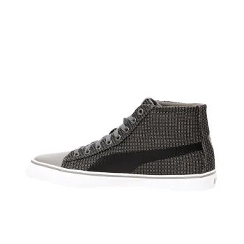 PUMA Rap Mid Knit V2 Idp Lightweight And Wear-resistant Mid-Top Skateboard Shoes Men's Black Brown White