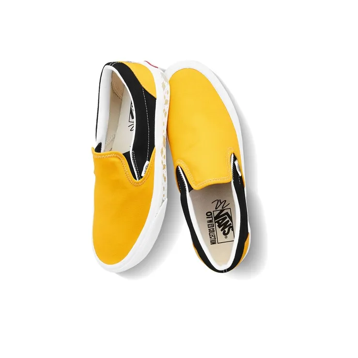Vans Slip On Black Yellow Unisex 'Black Yellow'-4
