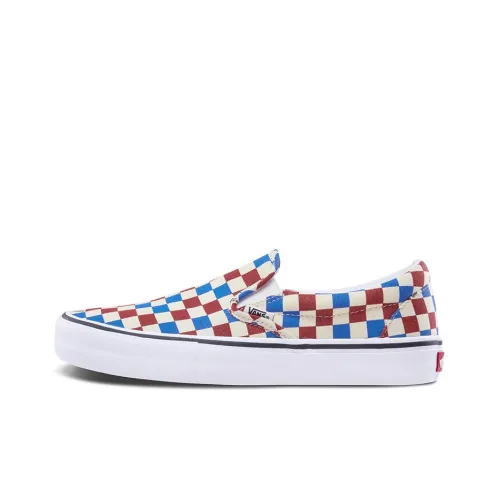 Vans Slip On Pro Checkerboard Blue/Red
