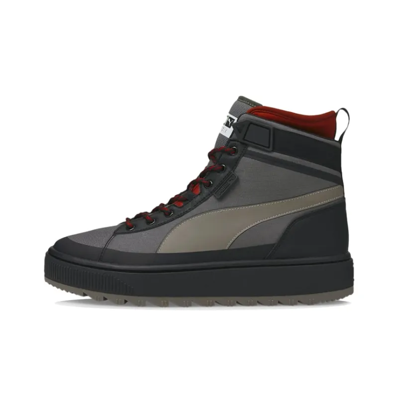 PUMA Unisex Suede Wtr Mid Top Sneakers Black/Grey-0