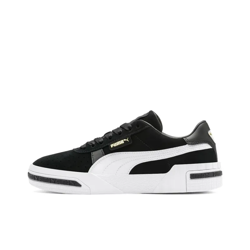 PUMA Cali Taped Coverage Slip Resistant Low Top Skateboard Shoes Women's Black White-0