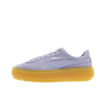 PUMA Track Emboss Lightweight Anti-Slip And Wear-Resistant Low-Top Skateboard Shoes Women's Purple