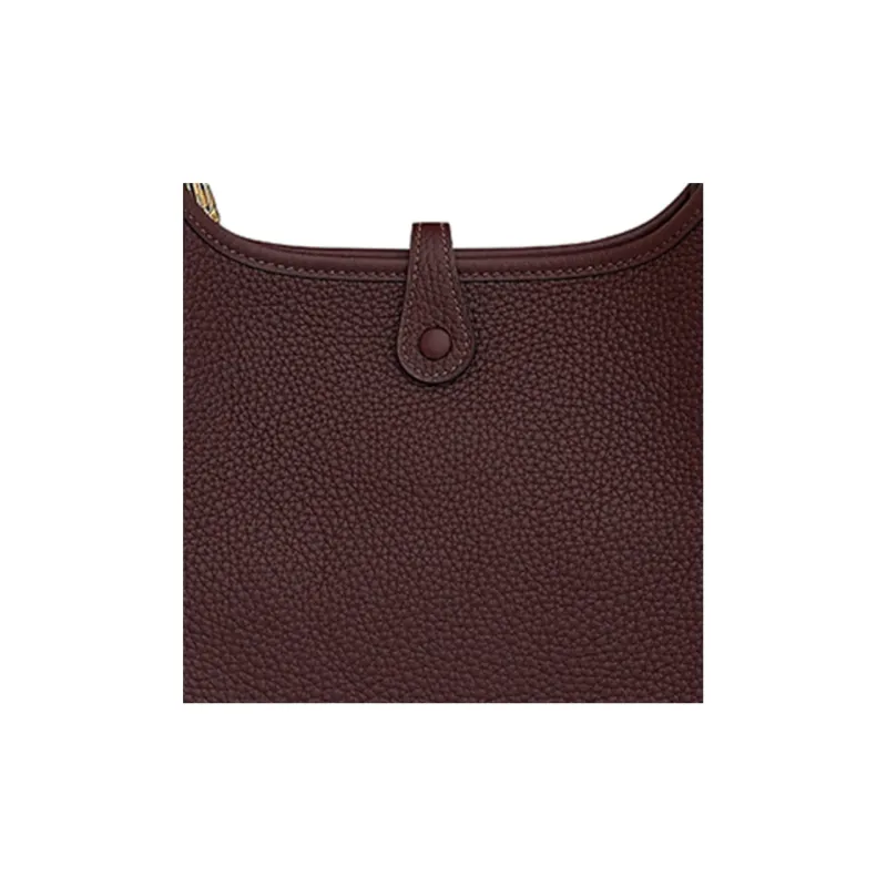 HERMES Evelyne Clemence Bullock Leather Shoulder Bag, Crossbody Bag Women's-3