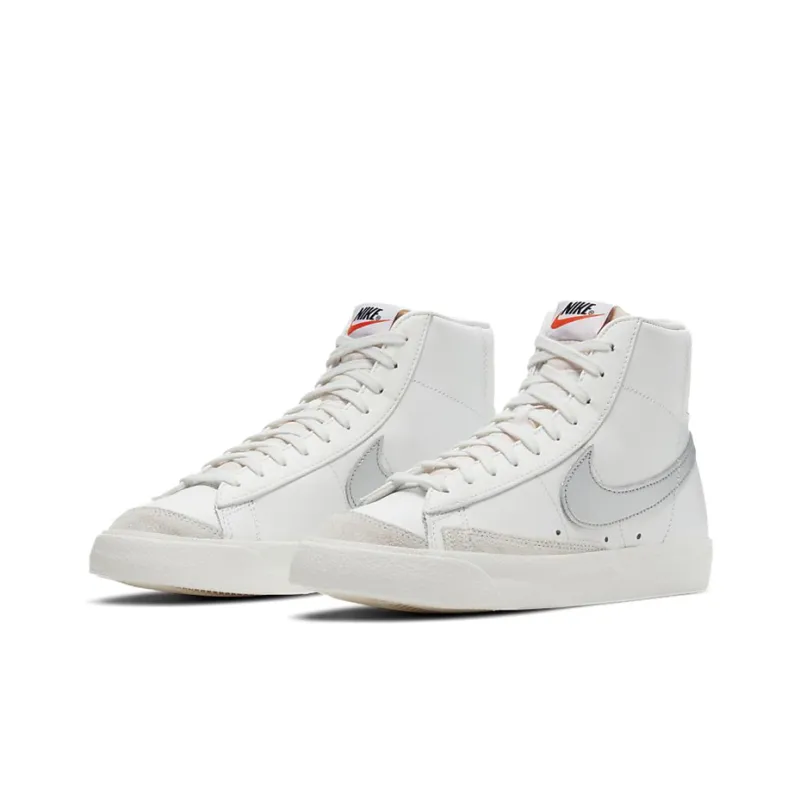 Nike Blazer Mid 77 White Silver Metallic Women's-2