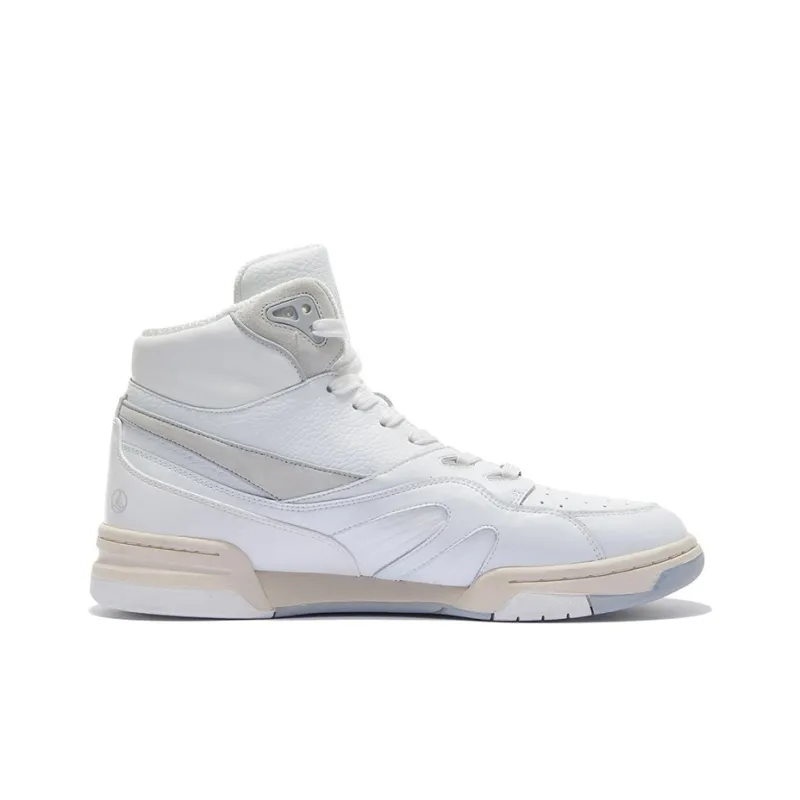 LiNing 937 Deluxe Hi Wear Resistant Slip Resistant Lightweight Coverage High Top Skateboard Shoes Men's Ecru-1