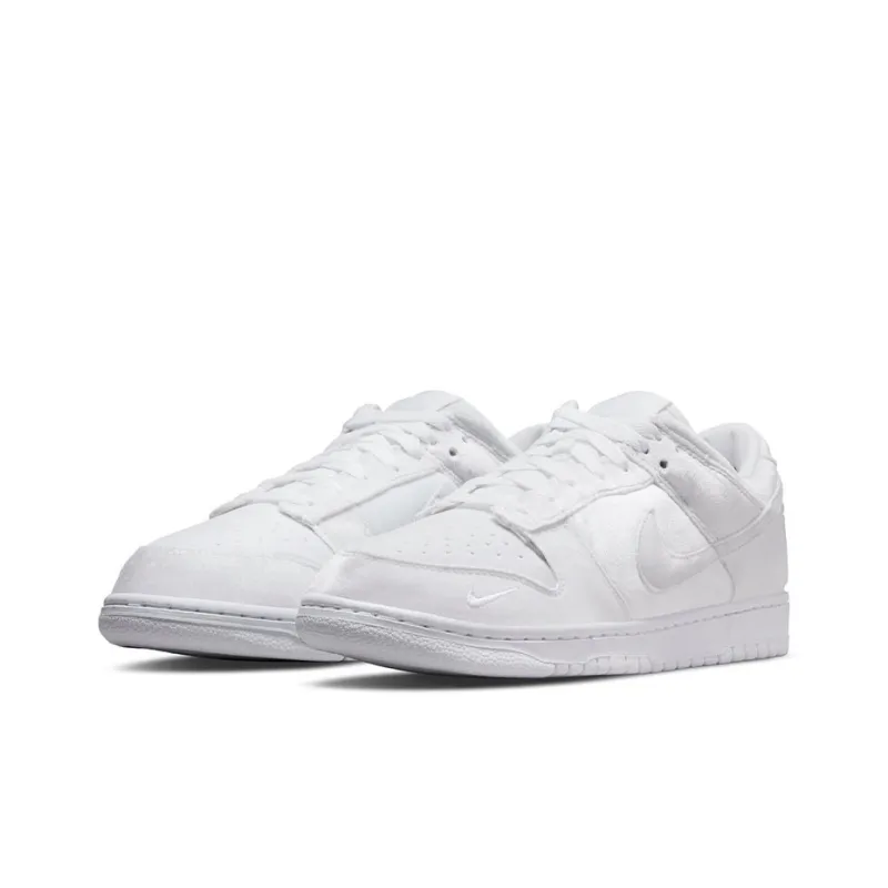 Nike Dunk Low Dover Street Market Triple White Velvet-2